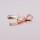 925 Sterling Silver Pendant Clasp Bail Connector Necklace Connector 20*10*4mm Rose Gold