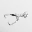 925 Sterling Silver Pinch Bails Pendant Clasp Necklace Connector DIY Making