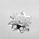 5 mm Flower Bead Caps Jewelry findings Silver Pack Of 10PCS
