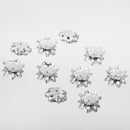5 mm Flower Bead Caps Jewelry findings Silver Pack Of 10PCS