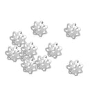 5 mm Flower Bead Caps Jewelry findings Silver Pack Of 10PCS