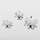 5 mm Flower Bead Caps Jewelry findings Silver Pack Of 10PCS