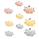5 mm Flower Bead Caps Jewelry findings Silver Pack Of 10PCS