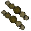 Pair of Antique Bronze French Barrette Hair Clip Cabochon Blank Setting DIY Craft Findings
