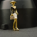 Cartoon Antique Gold Novelty Clothing Accessories Autumn Brooch Pin Jewelry
