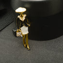 Cartoon Antique Gold Novelty Clothing Accessories Autumn Brooch Pin Jewelry