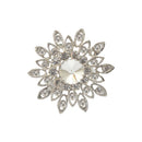 Lady Jewelry Sunflower Shape Crystal Charm Autumn Tricyclic Scarf Buckle Pin