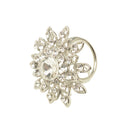 Lady Jewelry Sunflower Shape Crystal Charm Autumn Tricyclic Scarf Buckle Pin