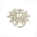 Lady Jewelry Sunflower Shape Crystal Charm Autumn Tricyclic Scarf Buckle Pin