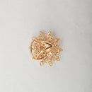 Jewelry Gold Sunflower Shape Crystal Charm Autumn Tricyclic Scarf Buckle Pin
