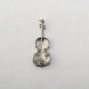Stylish Vintage Creative Gun Black Violin Instrument Shape Brooch Pin Wedding Party
