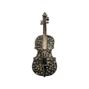 Stylish Vintage Creative Gun Black Violin Instrument Shape Brooch Pin Wedding Party