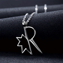 Fashion Simple Silver Necklace Chain with Geometry Hollow Pendant for Women
