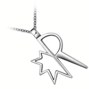 Fashion Simple Silver Necklace Chain with Geometry Hollow Pendant for Women