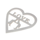 Bride Groom Wood Heart Wooden White Love Sign Board Home Wedding Decorative