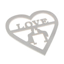 Bride Groom Wood Heart Wooden White Love Sign Board Home Wedding Decorative