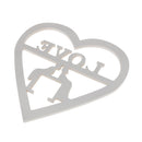 Bride Groom Wood Heart Wooden White Love Sign Board Home Wedding Decorative