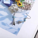 Vintage Bohemian Simple Style Tower Pendant Turquoise Beads Dangle Earrings