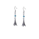 Vintage Bohemian Simple Style Tower Pendant Turquoise Beads Dangle Earrings