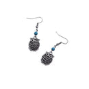 Vintage Bohemian Owl Shape Pendant Turquoise Beads Drop Dangle Earrings