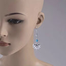 Women's Vintage Heart Love You Dangle Drop Earrings Jewelry Gift 1Pair