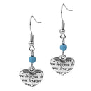 Women's Vintage Heart Love You Dangle Drop Earrings Jewelry Gift 1Pair