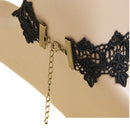 Gothic Victorian Vintage Black Lace Flower Choker Necklace