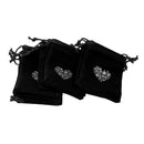 Magicdeal Velvet Drawstring Bags Pouch Wedding Party Favors Black Pack Of 10PCS