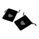 Magicdeal Velvet Drawstring Bags Pouch Wedding Party Favors Black Pack Of 10PCS