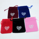Magicdeal Velvet Drawstring Bags Pouch Wedding Party Favors Black Pack Of 10PCS