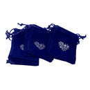 Magicdeal Velvet Drawstring Bags Pouch Wedding Party Favors Blue Pack Of 10PCS