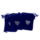 Magicdeal Velvet Drawstring Bags Pouch Wedding Party Favors Blue Pack Of 10PCS