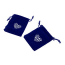Magicdeal Velvet Drawstring Bags Pouch Wedding Party Favors Blue Pack Of 10PCS