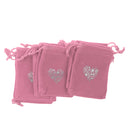 Magicdeal Velvet Drawstring Bags Pouch Wedding Party Favors Pink Pack Of 10PCS
