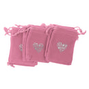 Magicdeal Velvet Drawstring Bags Pouch Wedding Party Favors Pink Pack Of 10PCS