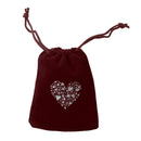 Magicdeal Velvet Drawstring Bags Pouch Wedding Party Favors Purplish Red Pack Of 10PCS