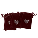 Magicdeal Velvet Drawstring Bags Pouch Wedding Party Favors Purplish Red Pack Of 10PCS