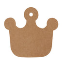 Crown Brown Kraft Paper Strung Price Gift Tags Wedding Scallop Label Blank Luggage Pack of 100