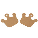 Crown Brown Kraft Paper Strung Price Gift Tags Wedding Scallop Label Blank Luggage Pack of 100