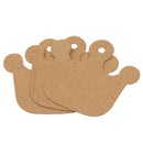 Crown Brown Kraft Paper Strung Price Gift Tags Wedding Scallop Label Blank Luggage Pack of 100