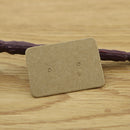 100pcs/lot Brown Paper Earring Display Tags Jewelry Package Hanging Cards