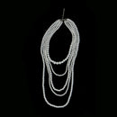 Fashion Lady Multilayer Faux Pearl Necklace Statement Retro Necklace Jewelry