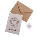 Set of 30pcs Christmas Garland Painted Greeting Card with Envelopes Wishing CardS