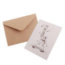 30 Sets Retro Christmas Santa Claus Painted Greeting Card with Envelopes Wishing Card