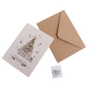 30 Sets Retro Christmas Xmas Tree Painted Greeting Card with Envelopes Wishing Cards