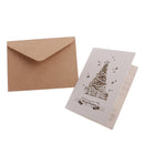 30 Sets Retro Christmas Xmas Tree Painted Greeting Card with Envelopes Wishing Cards
