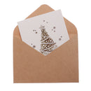 30 Sets Retro Christmas Xmas Tree Painted Greeting Card with Envelopes Wishing Cards
