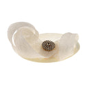 Lady Top Fascinator Hat Hair Clip Sinamay Cocktail Party Church Wedding Beige