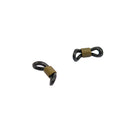 Eyeglasses Chain Holder Ends Black Rubber Vintage Bronze Pack of 25