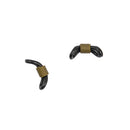 Eyeglasses Chain Holder Ends Black Rubber Vintage Bronze Pack of 25